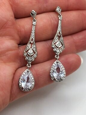 Luxury Pavé Crystal Teardrop Earrings